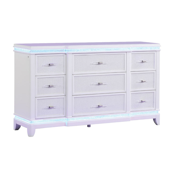 9 Drawer Dresser - White Matrix Furniture Group