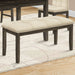 Bench, Rectangular, Hallway, Upholstered, Transitional - Cream 8th Street