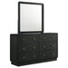 Burton - 6 Drawer Dresser With Mirror - Black Furniture Max