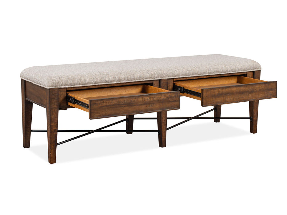 Bay Creek - Bench With Upholstered Seat - Toasted Nutmeg Magnussen Furniture