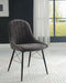 Abraham - Side Chair (Set of 2) - Dark Gray Fabric & Black ACME