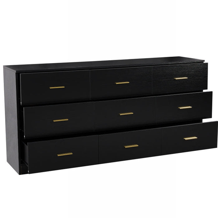 Modern Drawer Dresser For Bedroom, Ample Storage Wide Chest Of Drawers