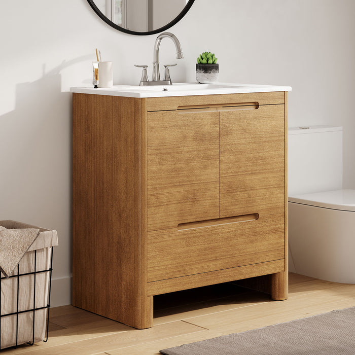 Softened Modern Bathroom Vanity With Sink Noble House