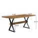 Farmhouse Style X Shaped Legs Dining Table With Moulded Details - Brown Noble House