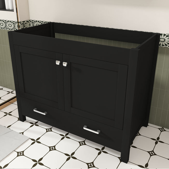 Bathroom Vanity With Soft Close Cabinet, Single Drawer, Sink Not Included - Black Home Essentials