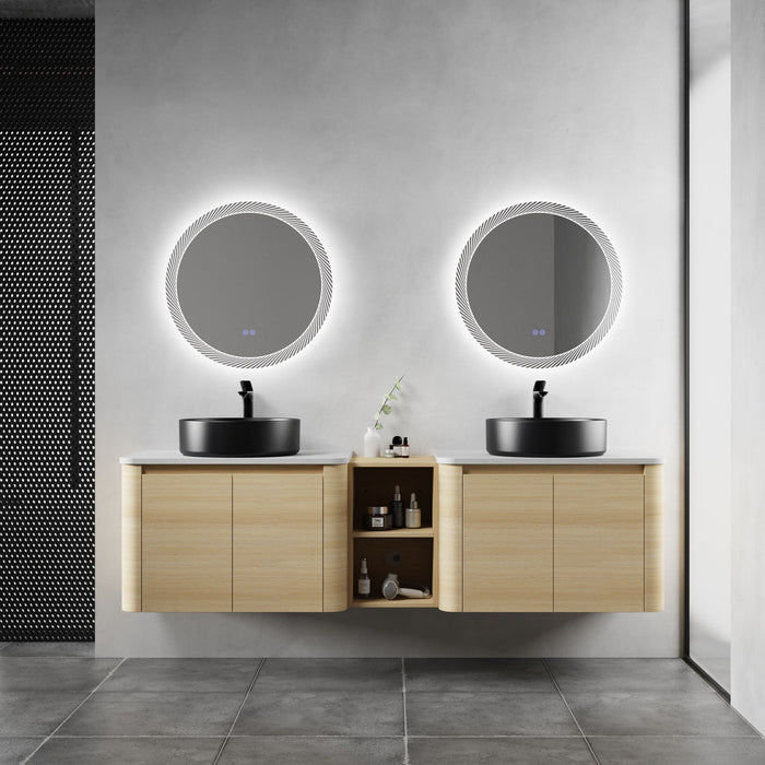 Mounted Bathroom Vanity With Art Sink, 1 Storage Shelf, Soft Close Door Home Essentials