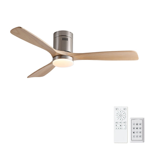 Low Profile Flush Mount Intergrated LED Ceiling Fan With Light And Silent Reversible Motor Daily Nest
