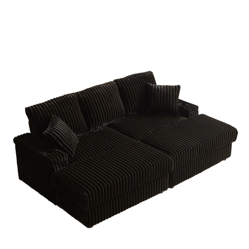 3 Seater Sofa With 2 Ottomans For Living Room Home Essentials