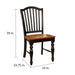 Dining Side Chairs (Set of 2) - Black / Oak Home Essentials