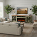 97" Fireplace TV Stand Console For TVs Up To 100" - Sage Green And Fruitwood Finish Home Essentials
