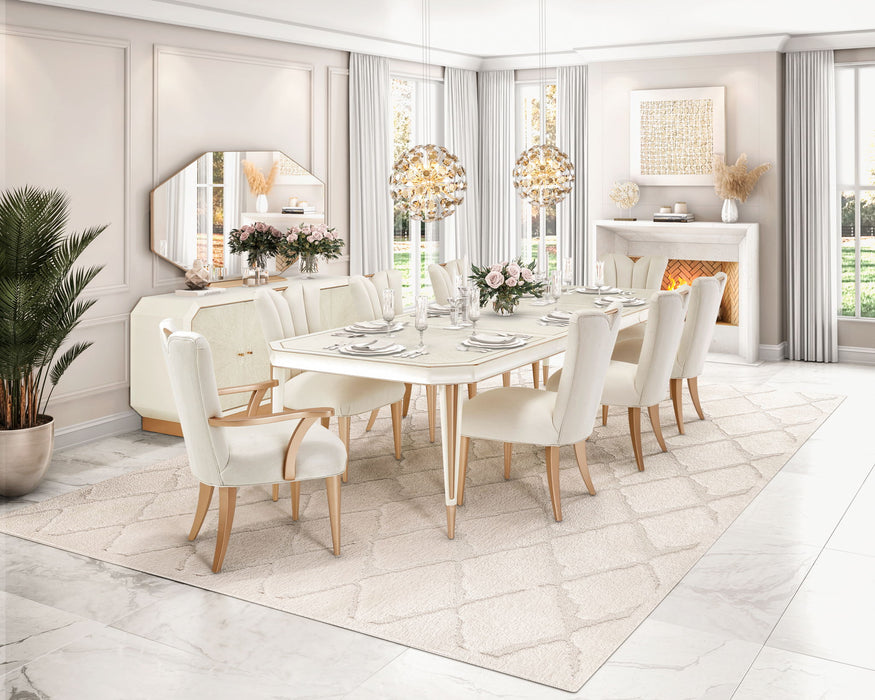 Michael Amini Lighting - Pendant 12-Light Round Crystal Chandelier - Gold Michael Amini