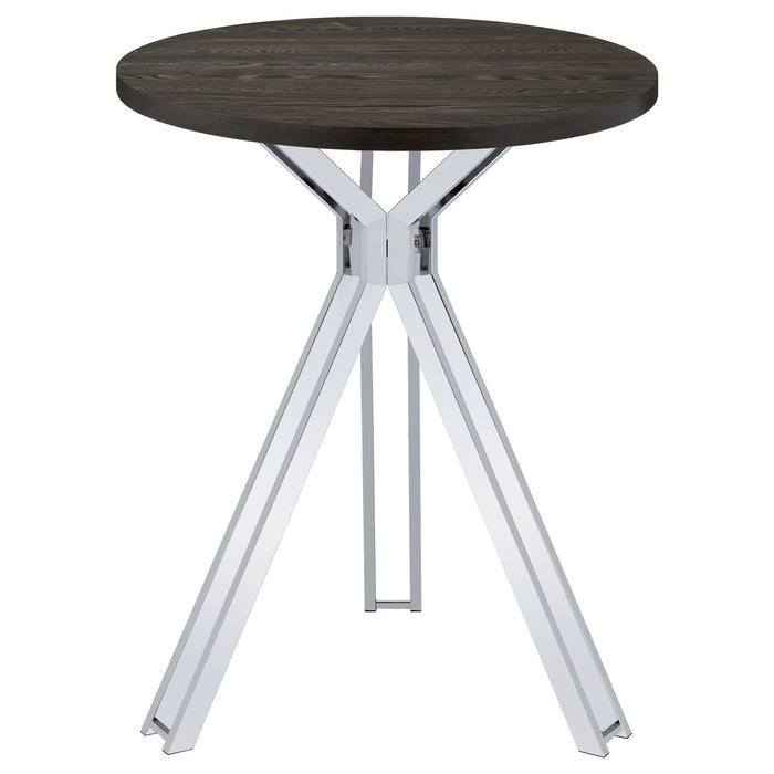 Edgerton - Round Height Bistro Bar Table - Dark Oak Furniture Max