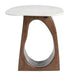 Vara - Side Table - White / Walnut Zuo Modern