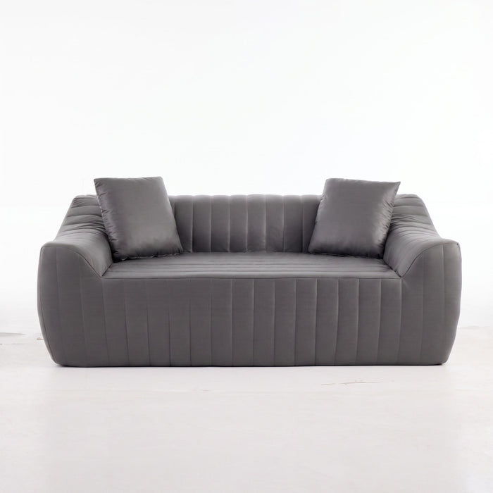 Oversized 2 Seater Loveseat With 2 Decor Throw Pillows, Deep Seat Sofa For Living Rooms Hearth and Haven