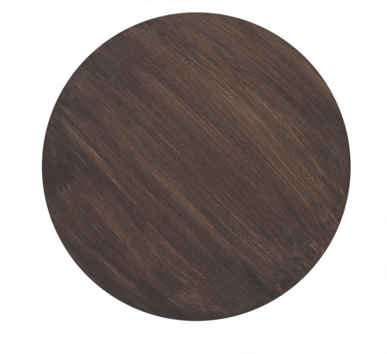16" Solid Wood Round End Table - Brown