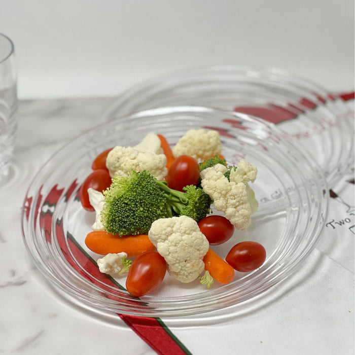 Designer Swirl Acrylic Dinner Plates (Set of 4)