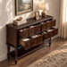 Console Table, Entryway Sofa Table With 4 Storage Drawers And Open Shelf - Espresso Home Essentials