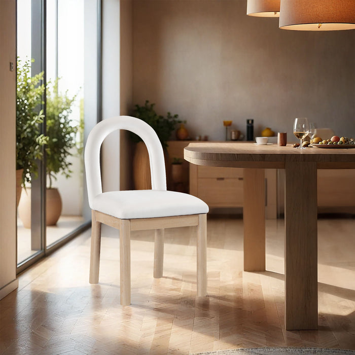 Conrad - Velvet Dining Chair With Natural Legs Meridian Furniture
