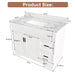 Bathroom Vanity Set, Fluted Cabinet, Soft Close Doors & Drawers, Sink Included - White Home Essentials