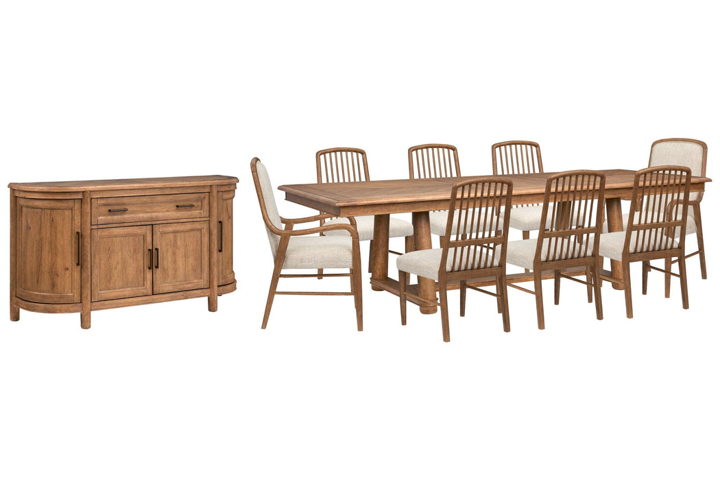 Woodward - Trestle Extendable Dining Table Set Magnussen Furniture