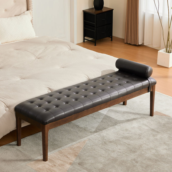 Upholstered End Of Bed Bench With Headrest Home Essentials