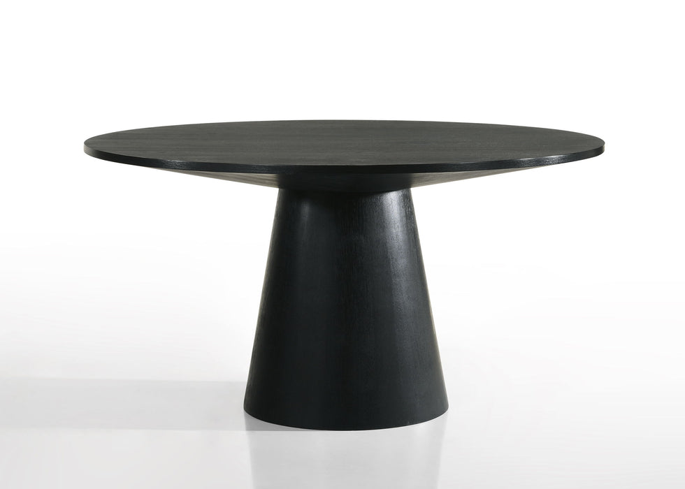 Jasper - Wide Round Dining Table - Black Lilola Home