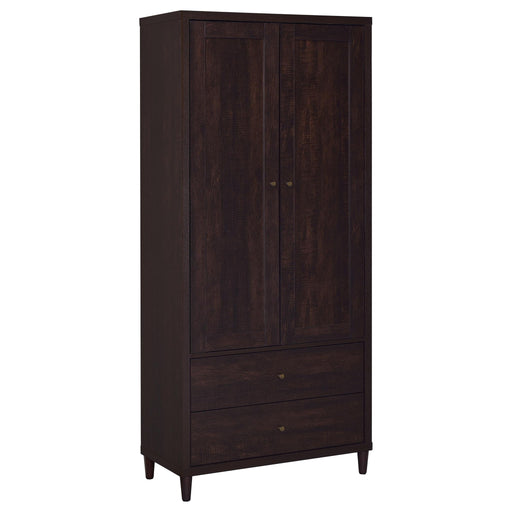 Nestor - 2 Drawer Tall Accent Cabinet With 2 Doors - Rustic Furniture Max