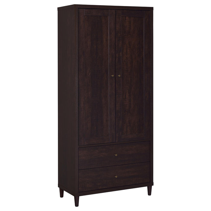 Nestor - 2 Drawer Tall Accent Cabinet With 2 Doors - Rustic Furniture Max