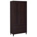 Nestor - 2 Drawer Tall Accent Cabinet With 2 Doors - Rustic Furniture Max
