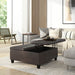 Ellis - Upholstered Coffee Table Storage Ottoman Simpli-Home