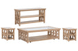 Coventry - Rectangular Shelf Cocktail Table Set Magnussen Furniture