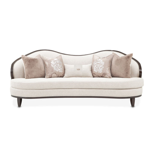 Camellia Field - Chenille Sofa - Beige / Dark Brown Michael Amini