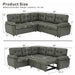 Convertible Sectional Sofa Bed & Pull Out Sleeper And Storage Home Essentials