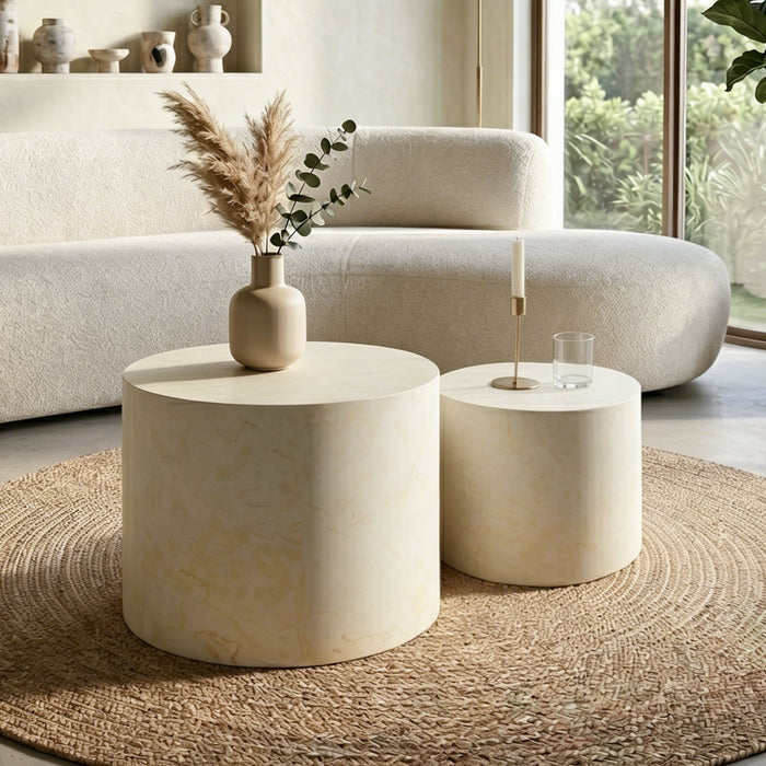 Modern Round Nesting Coffee Table (Set of 2) Home Essentials