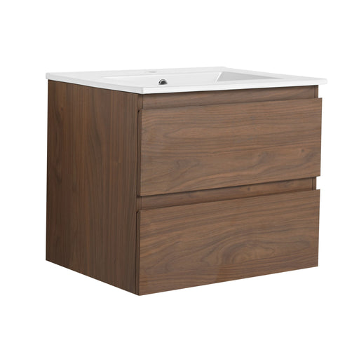 Wall Mounted Bathroom Vanity & Sink, 2 Soft Close Drawers Home Essentials