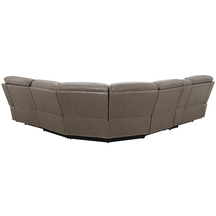 Kantu - Motion Sectional Sofa - Brown Synthetic Leather ACME