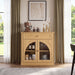 Modern Sideboard Cabinet With 1 Drawer And 2 Arched Doors Home Essentials