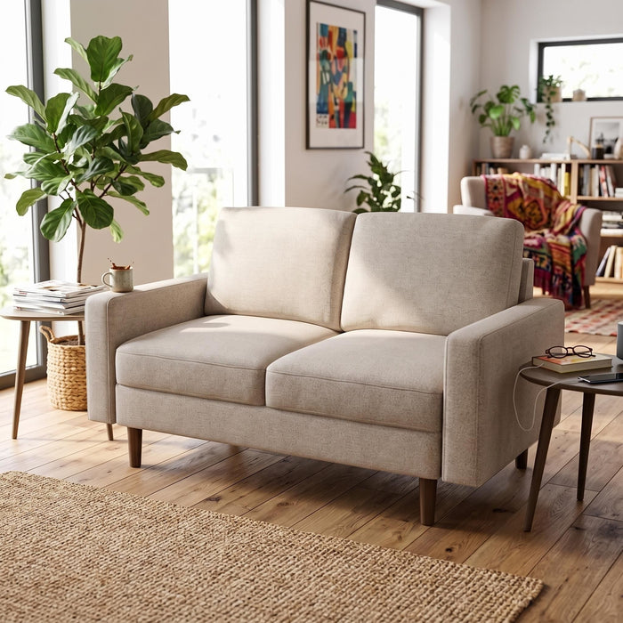 Loveseat Sofa, 2 Seat Couch With Removable Cushion For Living Room US Pride