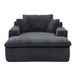 Oversized Upholstered Chaise Lounge Chair Sleeper Couch - Gray Home Essentials