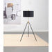 Tripod Drum Shade Floor Lamp With Rotary Switch - Black Furniture Max