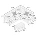 Modern Style Sectional Set With USB Port, Storage Ottoman Home Essentials