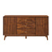 Sideboard Buffet Cabinet With 3 Drawers And 2 Storage Cabinets - Walnut Home Essentials