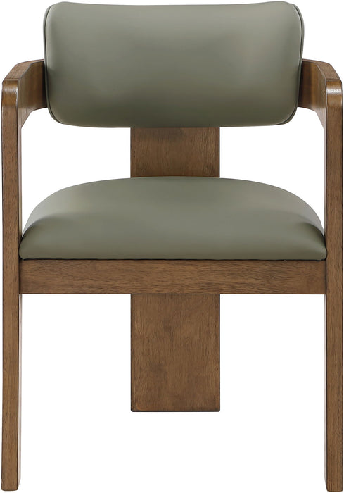 Sacha - Vegan Leather Upholstered Dining Chair With Brown Base (Set of 2) Meridian Furniture