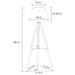 Hannah - Floor Lamp With Tripod Base - Gray Furniture Max