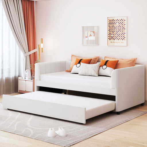 Upholstered Daybed With Ergonomic Design Backrest Halcyon Home
