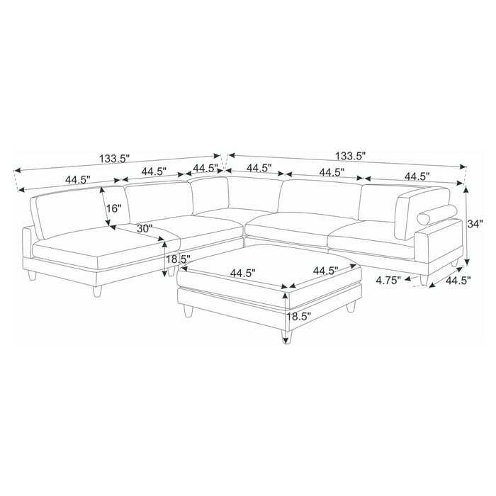 Modern Modular Sectional With Adjustable Back Support Home Essentials