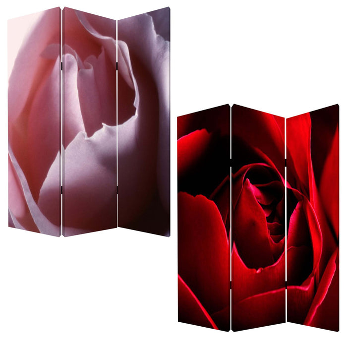 Wood Canvas Rose Screen - Multi Color