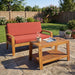 2 Piece Outdoor Conversation Set (Loveseat & Coffee Table With Water-Resistant Cushions) Noble House