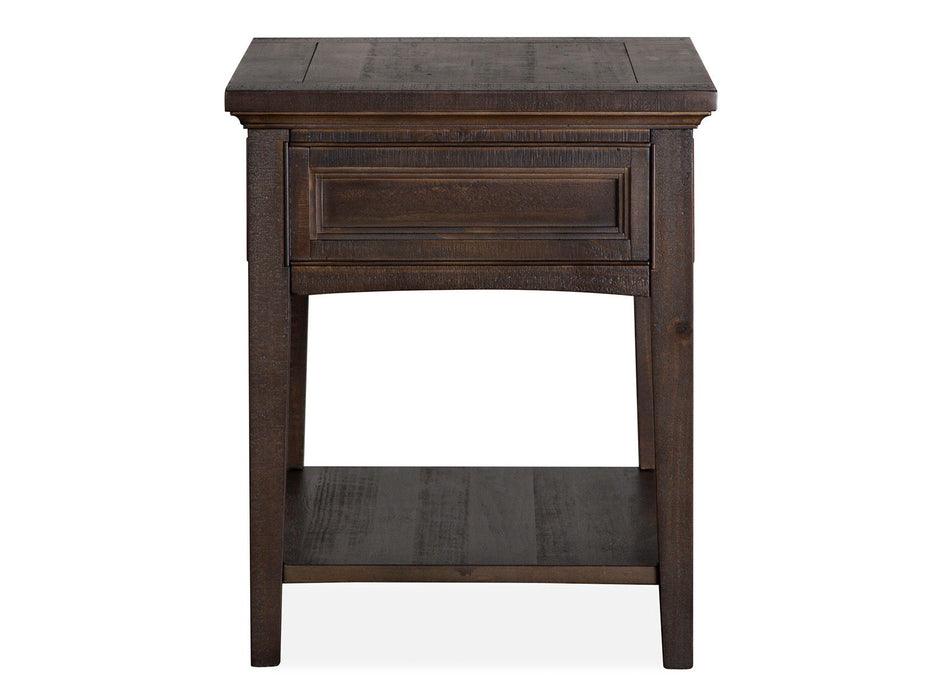 Westley Falls - Rectangular End Table - Graphite Magnussen Furniture