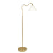 Majestic - Ring Base Curved Floor Lamp With Triangle Drum Shade - Gold / White Ashcroft Furniture